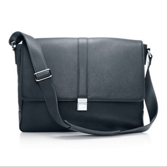 Tiffany & Co. Handbags - Tiffany Black Easten Leather Messenger Crossbody